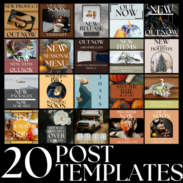 Announcement & Countdown Instagram Post Templates